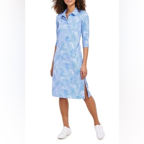 Vineyard Vines Dresses & Skirts - NWT Vineyard Vines SANKATY MIDI Blue/White MARGO SHIRTDRESS Calm Water XXS